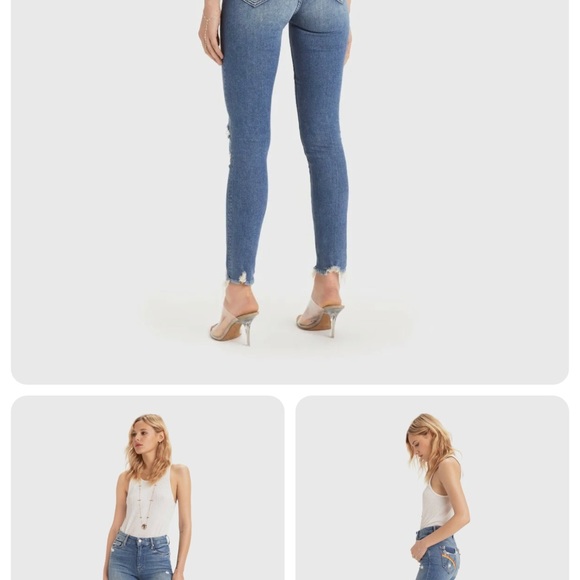 RARE FIND!!!! Mother Denim High Waisted Looker Ankle Chew, Learning to Hula - Picture 2 of 4